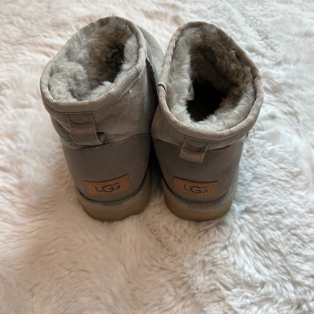 UGG Tan and Gray Shearling Boots
